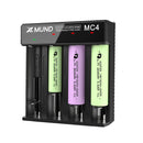 Xmund XD-MC4 3.7V-4.2V LED Power Indicator TC/CC/CV 3Modes USB Rechargeable 4Slots Lithium Battery Charger 18650/26650/21700 Battery Charger