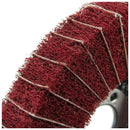 4inch 100mm Diameter Grit Nylon Fiber Flap Polishing Grind Wheel Disc Red C5J9