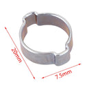 10Pcs 2Ear Clamp Air Fuel Hose Petrol Tube O Clip 17-20mm B2S3