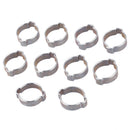 10Pcs 2Ear Clamp Air Fuel Hose Petrol Tube O Clip 17-20mm B2S3