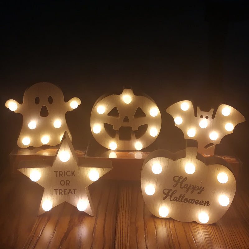 Loskii JM01682 Halloween Decoration Pumpkin LED Night Light for Party LED Night Light Festive Atmosphere Lights Christmas Decoration