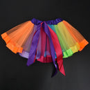 Kids Lovely Handmade Colorful Tutu Skirt Girls Rainbow Tulle Tutu Mini Skir A5Z2