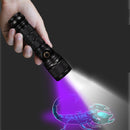 XANES 295 2 Modes LED Flashlight + Violet UV Flashlight Fluorescence Detection Light Zoomable Work Lamp