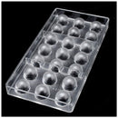 21 Bell Shaped Clear Polycarbonate Mould Chocolate Jelly Candy Mold Tray NewF5U5