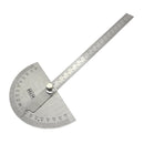 0-180 Degrees Round Head Rotary Protractor Single Arm 150mm 200mm Two Arms 250mm Stainless Steel Angle Ruler Bevel Square Ruler Steel Goniometer