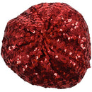 Lady Costume Stretch Sparkly Shining Sequin Beret Beanie Hat red M3Y8