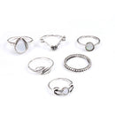 Fashion Sunflower Moon Sun Rings Set 14 Pieces Rhinestone Ring Kit For Women