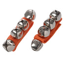 1 Pair Wrist/Ankle Bells Instrument Toys for Baby Kids - Orange, L