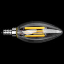 Dimmable E12 6W COB Edison Candle Flame Filament LED Light Bulb Lamp 10*3.5 N1N9