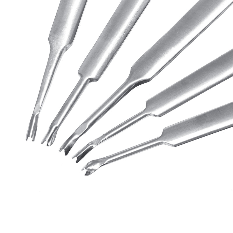 95/113/116/118mm V/U-shaped Silver Stainless Steel Hand Make Leather Trencher Slotting Tools Kit