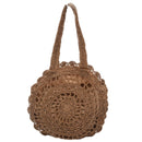 New Fashion Women Summer Round Rattan grass Bags Beach Shoulder Bags Handba D3Z2