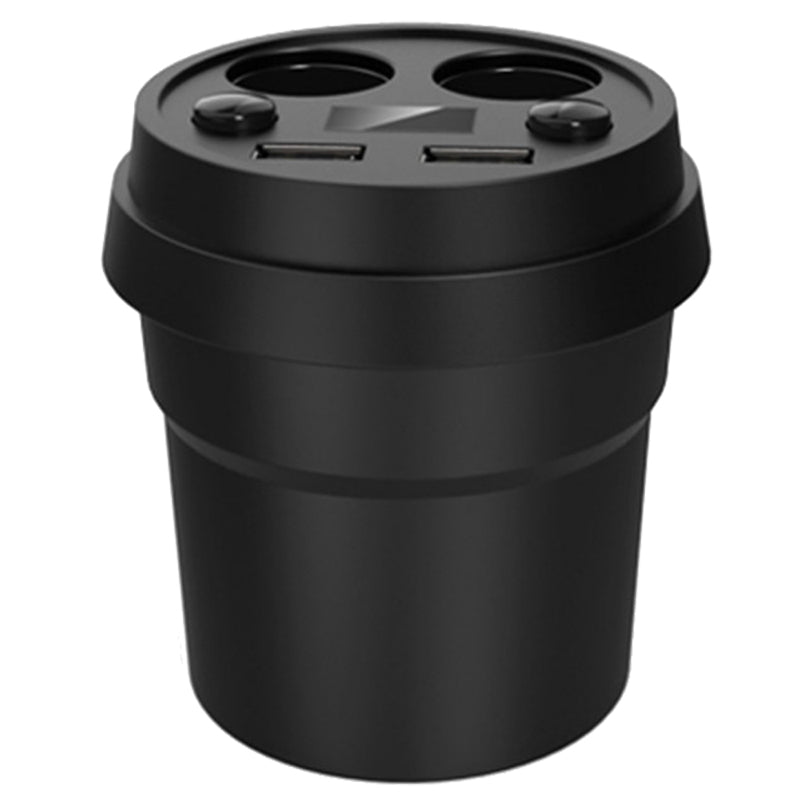 Cup-shaped Car Charger Multifunction Display Voltage 3.1A 2 USB Car Charger R7Y2