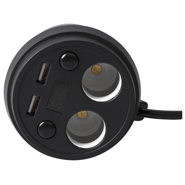 Cup-shaped Car Charger Multifunction Display Voltage 3.1A 2 USB Car Charger R7Y2