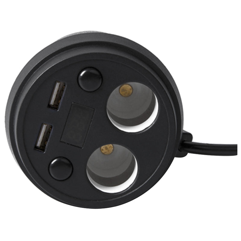 Cup-shaped Car Charger Multifunction Display Voltage 3.1A 2 USB Car Charger R7Y2