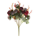 1x BOUQUET 21 HEAD CONCISE ARTIFICIAL ROSE FLOWER LEAF HOME WEDDING DECOR C H2T8