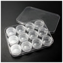 Plastic Box For Jewelry Beads Pills Storage & 12 Round Organizer Containers H2R5