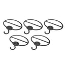 5x Scarf Shawl Tie Holder Organizer Oval Plastic Hangers Storage Hangers Bl