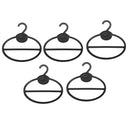 5x Scarf Shawl Tie Holder Organizer Oval Plastic Hangers Storage Hangers Bl