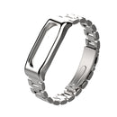 Mijobs Classic Three-bead Wristband Replacement Metal Watch Band for Xiaomi mi band 2 Smart Watch
