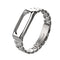 Mijobs Classic Three-bead Wristband Replacement Metal Watch Band for Xiaomi mi band 2 Smart Watch