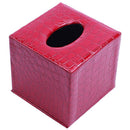 Durable Room Car PU Leather Square Tissue Box Paper Holder Case Cover Napki C1G2