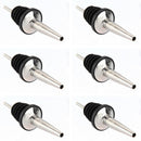 6Pcs Stainless Steel Spirit Wine Bottle Pourer Stopper Free Flow Liquor Coc E2Z4