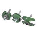 Drillpro 3pcs 8mm Shank Ogee Rail and Stile Router Bit Set Tungsten Carbide Woodworking Cutter Rotary Tool