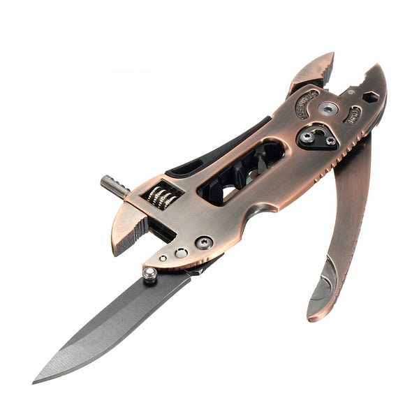 DANIU Bronzed Multitool Adjustable Wrench Jaw+Screwdriver+Pliers Multitool Set