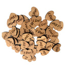 1 pack of 50 wood color wood I DO! Heart-shaped DIY wedding supplies weddin B8K6