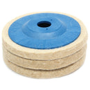 3pcs 100mm 4Inch Grinding Pad wool Polishing Disc Abrasive Wheel Felt Buffe