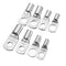 60Pcs Silver SC Bare Terminals lug Tinned Copper Tube Lug Ring Seal Battery Wire Connector Bare Cable Crimped/Soldered Terminal Kit