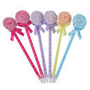 6pcs Creative Cute Cartoon Stationery Lollipop Ballpoint Pens Random Colors B3N8