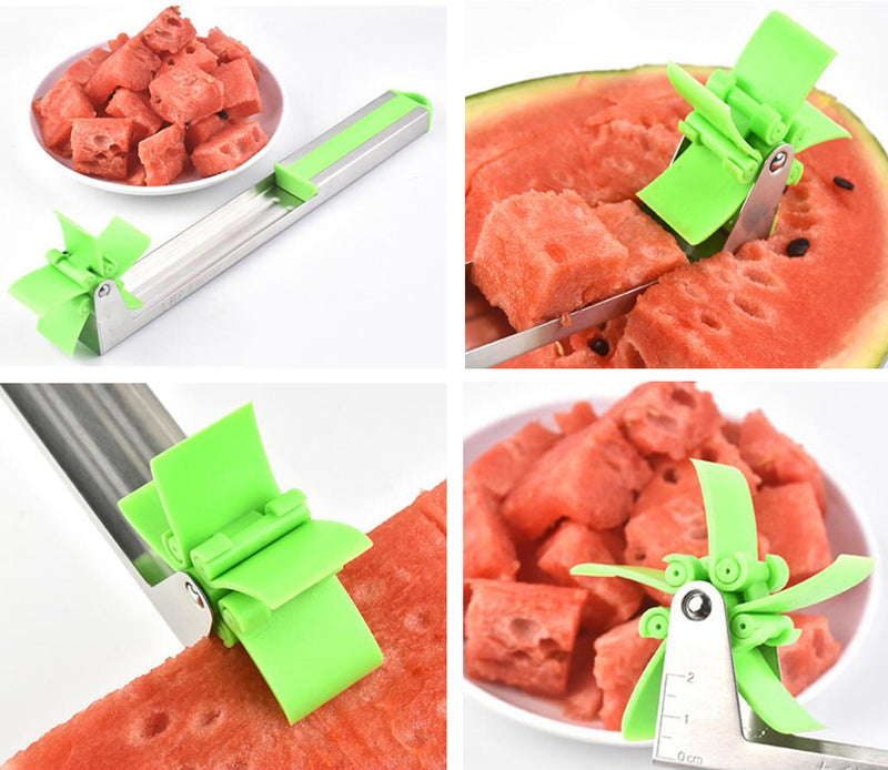 Watermelon Cutter Windmill Shape Slicer Stainless Steel Power Saver Fruit Cutters Vegetable Cutter