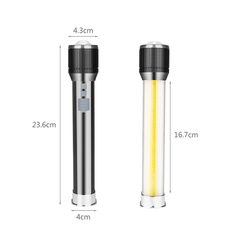 XANES COB+T6 7Modes Rechargeable LED Flashlight Outdoor Multifunctional Work Light