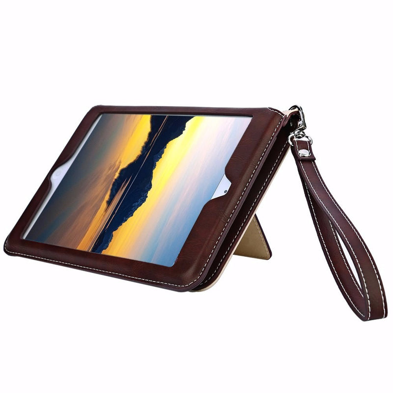 Multifunctional Card Slot Lanyard Leather Case For iPad Mini 4