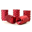 5x aluminum alloy bicycle valve caps red Q3Z8