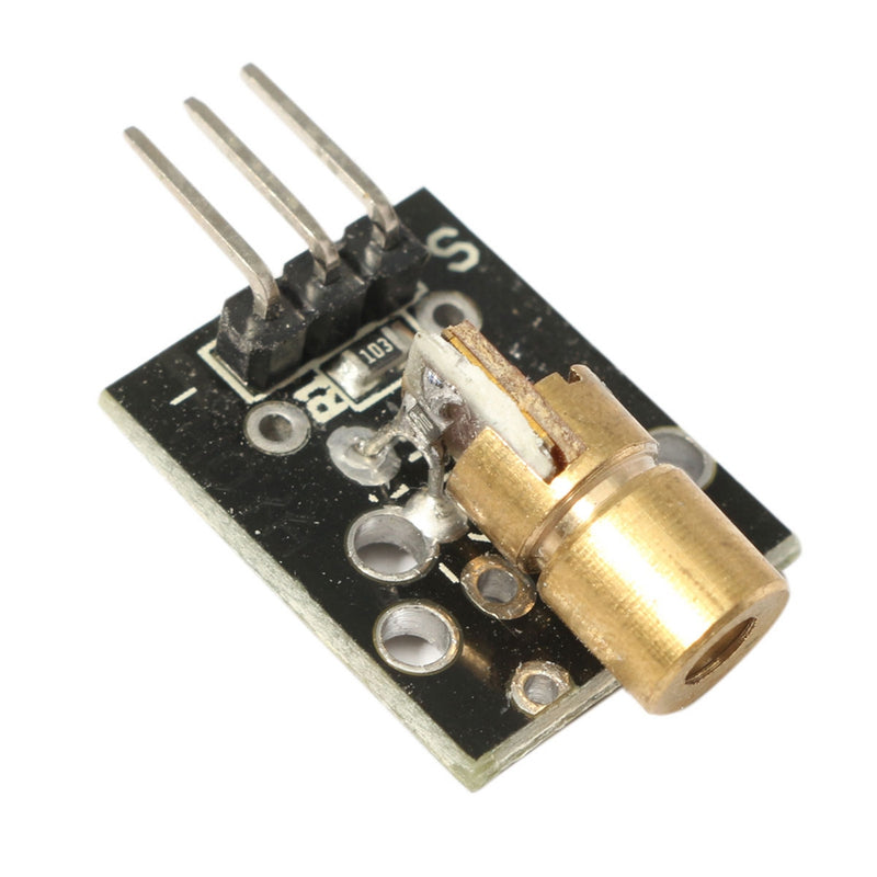 5Pcs KY-008 5V 3pin 650nm Transmitter Dot Diode Copper Head Red Laser Module AVR PIC DIY