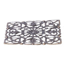 50 Bronze Tone Square Filigree Wraps Connectors 40mm