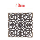 50 Bronze Tone Square Filigree Wraps Connectors 40mm