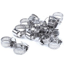 15 Pcs Stainless Steel 8mm to 12mm Hose Pipe Clamps Clips Fastener T7O1