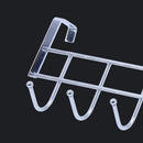5 Hooks Over Door Home Bathroom Kitchen Coat Towel Loop Hanger Rack Holder