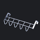 5 Hooks Over Door Home Bathroom Kitchen Coat Towel Loop Hanger Rack Holder