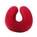 Memory U Shaped Travel Pillow Neck Head Support Color: Burgundy U9G3
