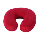 Memory U Shaped Travel Pillow Neck Head Support Color: Burgundy U9G3