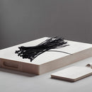 3mm x 150mm Auto Wire Push Cable Zip Tie Organizer White Black 100 Pcs B5X9