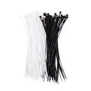 3mm x 150mm Auto Wire Push Cable Zip Tie Organizer White Black 100 Pcs B5X9