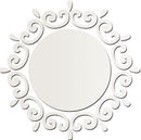 3D Circle Wreath Silver DIY Shape Mirror Wall Stickers Home Wall Bedroom Office Decor