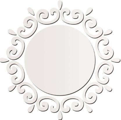 3D Circle Wreath Silver DIY Shape Mirror Wall Stickers Home Wall Bedroom Office Decor