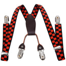 Elastic Y-Shape Children Kids Suspender Braces Straps With 4 Clips G5D9