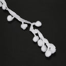 20 Yard 10MM PomPom Trim Ball Fringe Ribbon DIY Sewing Accessory Lace White